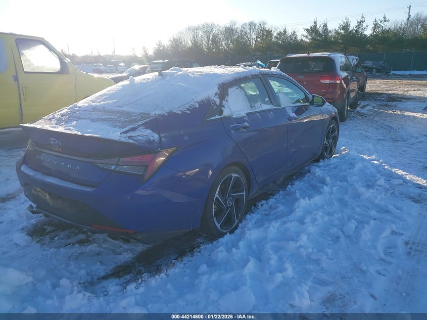 2021 Hyundai Elantra VIN KMHLR4AF0MU202232 IAAI salvage auction — LEFT SIDE, Salvage (Indiana), sold $2,750 on 2026-07-28 (photo 4)