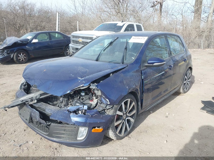 2013 Volkswagen Gti VIN WVWGD7AJ2DW092802 IAAI salvage auction — FRONT END, Salvage (Indiana), sold $1,350 on 2026-07-22 (photo 2)