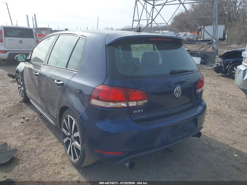 2013 Volkswagen Gti VIN WVWGD7AJ2DW092802 IAAI salvage auction — FRONT END, Salvage (Indiana), sold $1,350 on 2026-07-22 (photo 3)