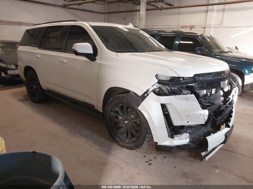 2021 Cadillac Escalade VIN 1GYS4FKL4MR246262 IAAI salvage auction — FRONT END, Salvage (Minnesota), sold $30,050 on 2026-09-21 (photo 1)