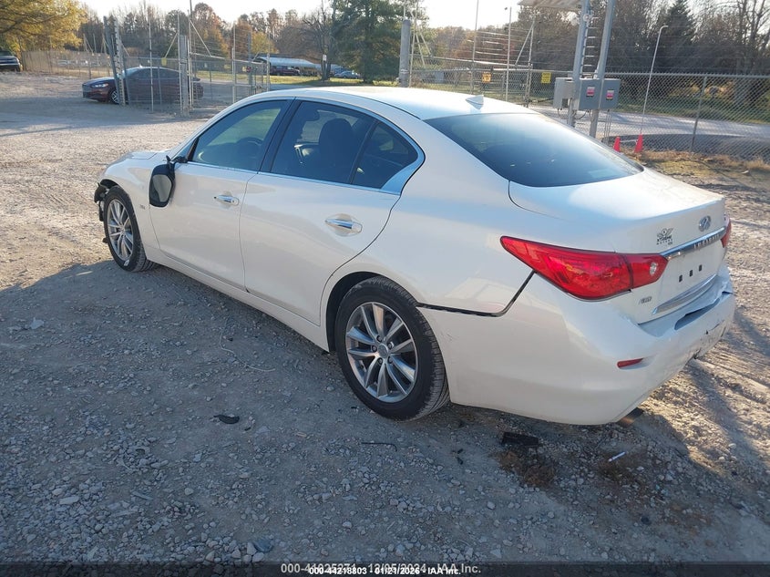 2016 Infiniti Q50 VIN JN1EV7AR5GM343566 IAAI salvage auction — FRONT END, Salvage (Alabama), sold $2,300 on 2026-07-06 (photo 3)