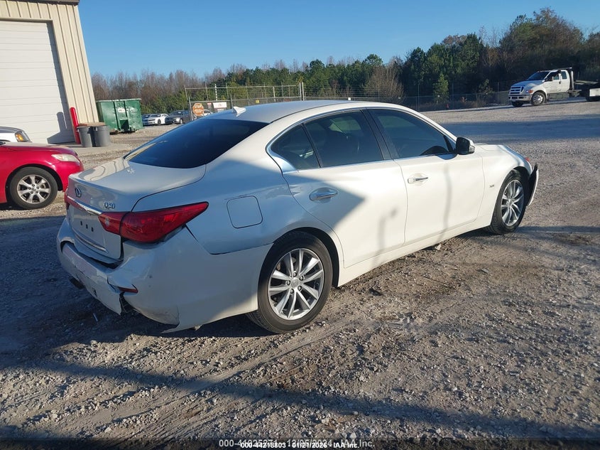 2016 Infiniti Q50 VIN JN1EV7AR5GM343566 IAAI salvage auction — FRONT END, Salvage (Alabama), sold $2,300 on 2026-07-06 (photo 4)