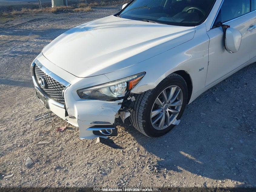 2016 Infiniti Q50 VIN JN1EV7AR5GM343566 IAAI salvage auction — FRONT END, Salvage (Alabama), sold $2,300 on 2026-07-06 (photo 6)