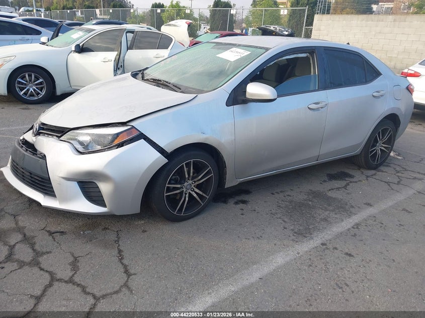 2015 Toyota Corolla VIN 5YFBURHE9FP358472 IAAI salvage auction — FRONT & REAR, Salvage (California), sold $1,600 on 2026-07-23 (photo 2)