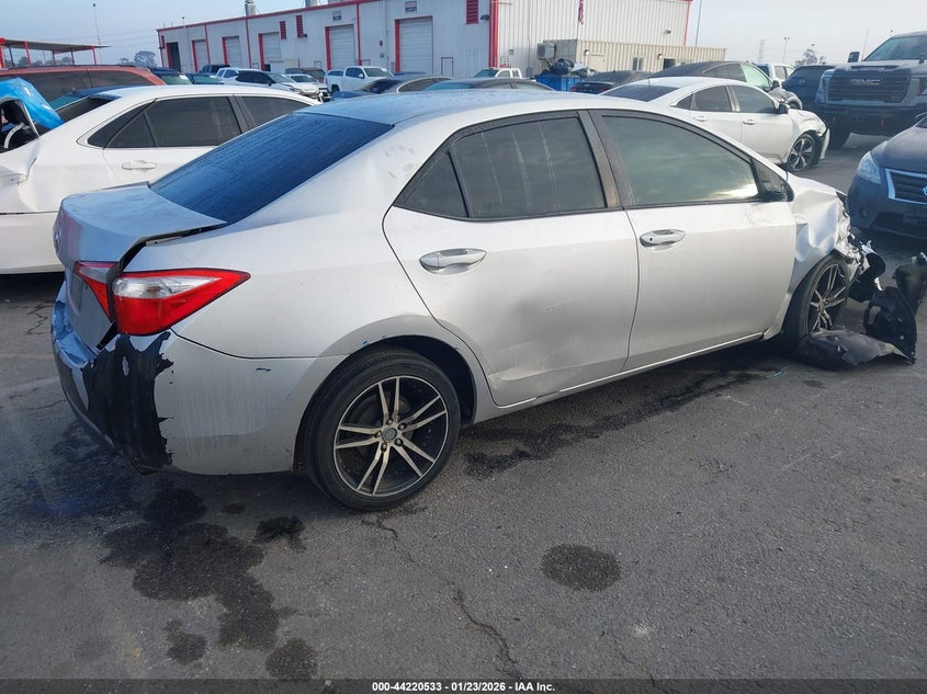2015 Toyota Corolla VIN 5YFBURHE9FP358472 IAAI salvage auction — FRONT & REAR, Salvage (California), sold $1,600 on 2026-07-23 (photo 4)