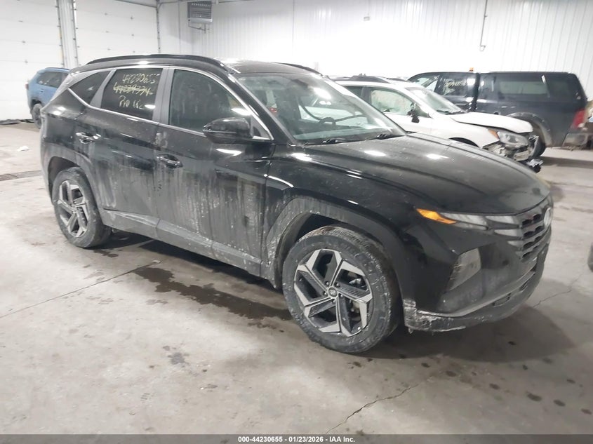 2022 Hyundai Tucson hybrid VIN KM8JFCA1XNU081029 IAAI salvage auction — LEFT SIDE, Salvage (Minnesota), sold $10,900 on 2026-07-15 (photo 1)