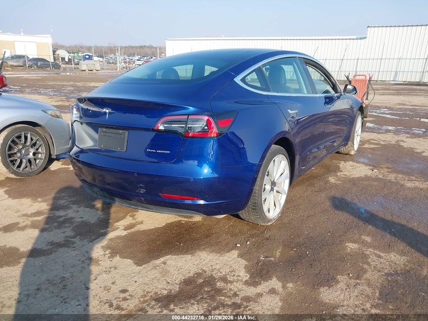 2020 Tesla Model 3 VIN 5YJ3E1EB7LF735613 IAAI salvage auction — RIGHT FRONT, Salvage (Oklahoma), sold $7,600 on 2026-07-05 (photo 4)