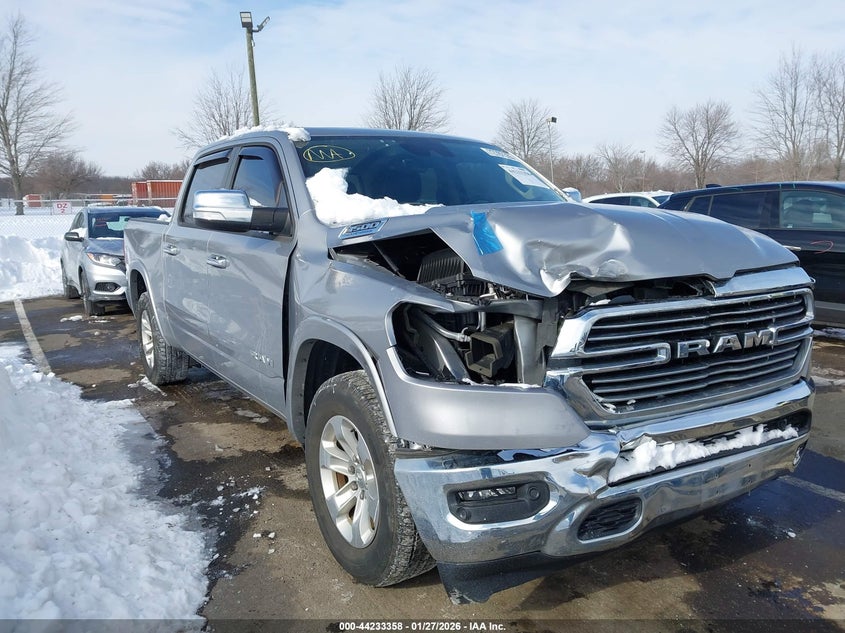 2021 Ram 1500 VIN 1C6SRFJT7MN751963 IAAI salvage auction — FRONT END, Salvage Title, sold $8,600 on 2026-07-29 (photo 1)