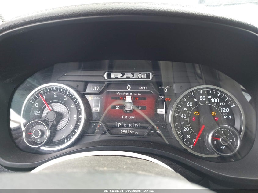 2021 Ram 1500 VIN 1C6SRFJT7MN751963 IAAI salvage auction — FRONT END, Salvage Title, sold $8,600 on 2026-07-29 (photo 7)