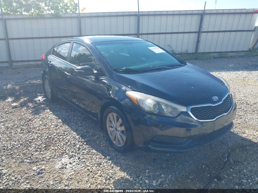 2014 Kia Forte VIN KNAFX4A64E5148160 IAAI salvage auction — HAIL, Clear (Arkansas), sold $550 on 2026-07-16 (photo 1)