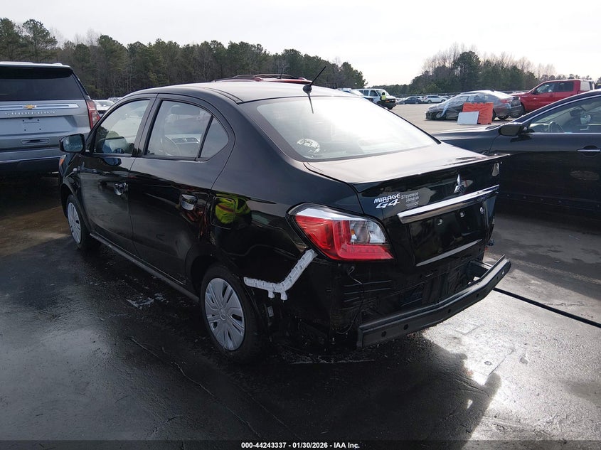 2024 Mitsubishi Mirage VIN ML32FUFJXRHF11234 IAAI salvage auction — REAR END, Salvage (North Carolina), sold $50 on 2026-07-29 (photo 3)