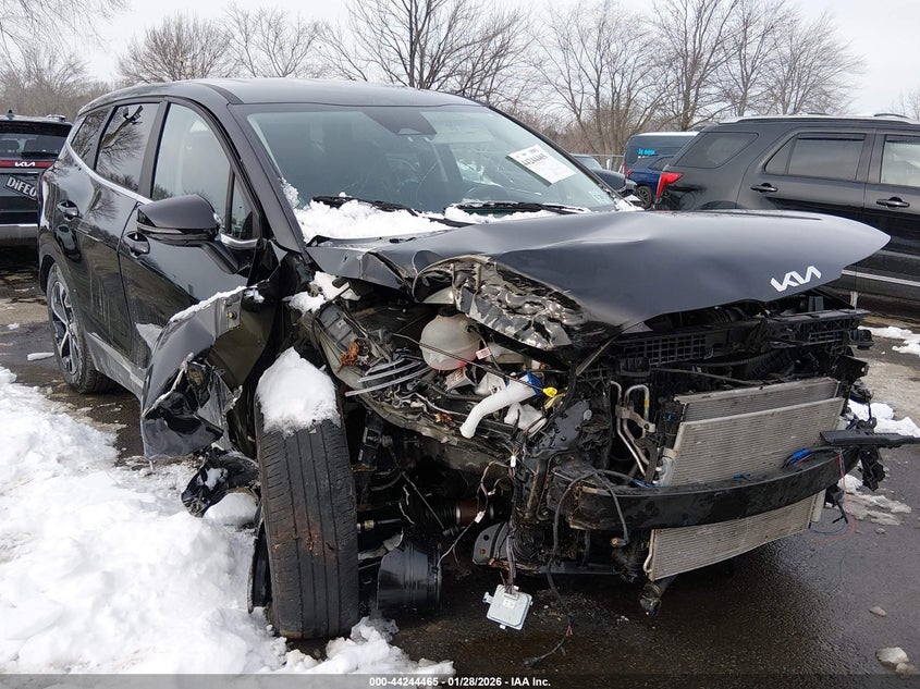 2023 Kia Sportage VIN 5XYK33AFXPG118923 IAAI salvage auction — FRONT END, Salvage (New Jersey), sold $3,850 on 2026-07-27 (photo 1)