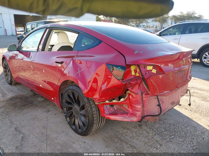 2022 Tesla Model 3 VIN 5YJ3E1EC9NF163116 IAAI salvage auction — LEFT REAR, Salvage Title, sold $25 on 2026-07-22 (photo 6)