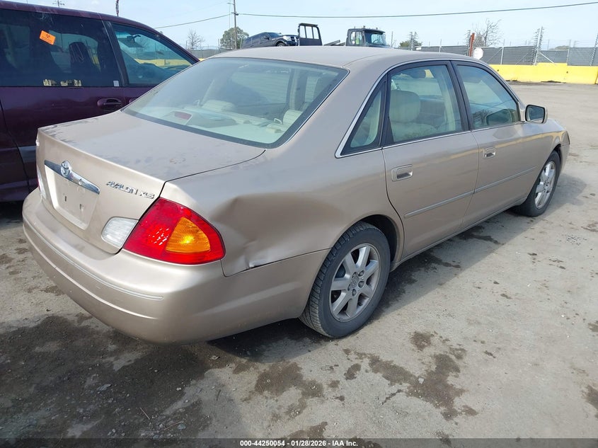 2001 Toyota Avalon VIN 4T1BF28B21U160380 IAAI salvage auction — NORMAL WEAR, Salvage (California), sold $600 on 2026-07-09 (photo 4)