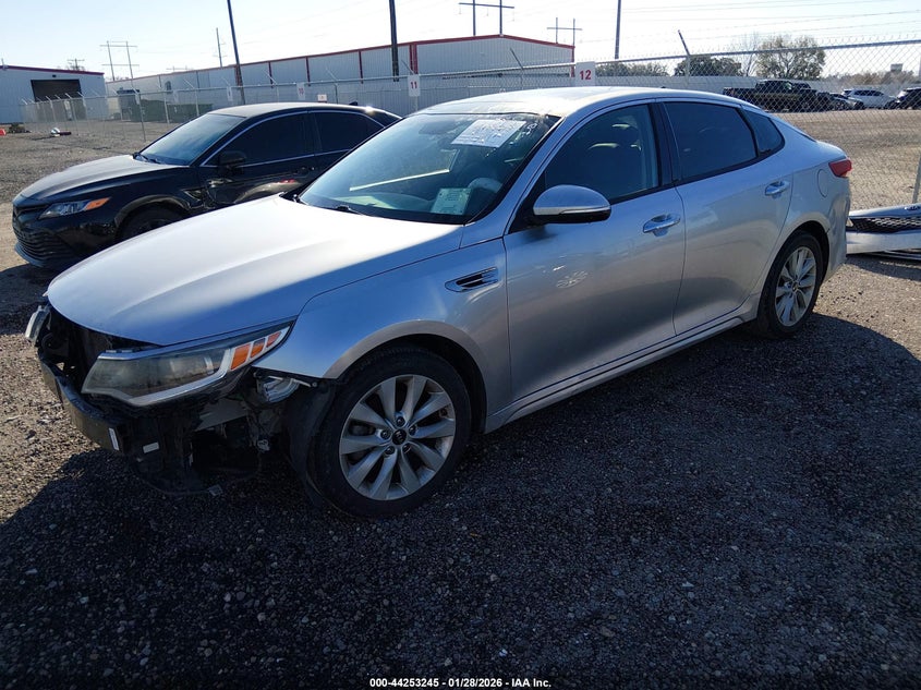 2018 Kia Optima VIN 5XXGU4L30JG270278 IAAI salvage auction — FRONT END, Salvage Title, sold $1,300 on 2026-07-23 (photo 2)