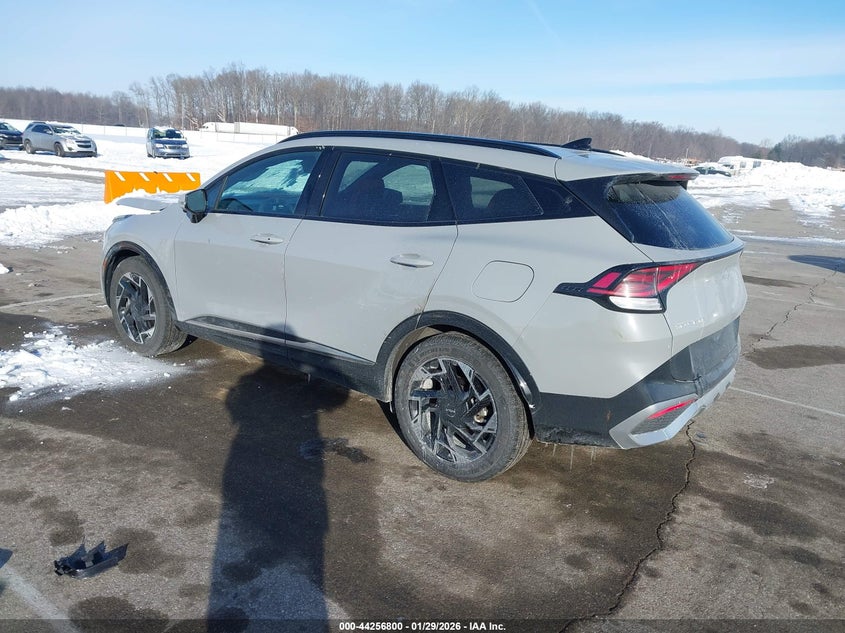 2025 Kia Sportage VIN 5XYK53DF3SG250078 IAAI salvage auction — FRONT END, Salvage (Indiana), sold $11,300 on 2026-07-23 (photo 3)