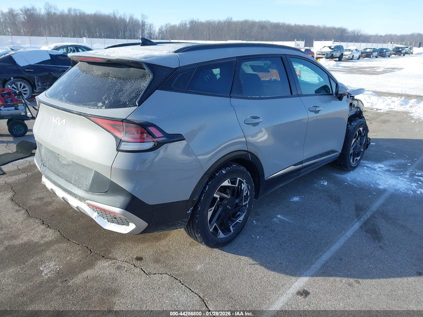 2025 Kia Sportage VIN 5XYK53DF3SG250078 IAAI salvage auction — FRONT END, Salvage (Indiana), sold $11,300 on 2026-07-23 (photo 4)