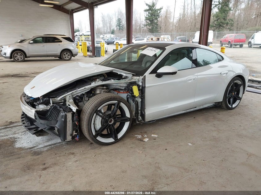 2021 Porsche Taycan VIN WP0AB2Y17MSA44923 IAAI salvage auction — FRONT END, Salvage Title, sold $26,300 on 2026-07-16 (photo 2)