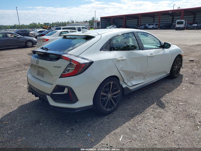 2021 Honda Civic VIN SHHFK7H43MU405859 IAAI salvage auction — UNKNOWN, Rebuildable (Florida), sold $3,600 on 2026-07-13 (photo 4)