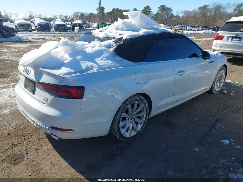 2018 Audi A5 VIN WAUWNGF57JN009755 IAAI salvage auction — LEFT REAR, Salvage Title, sold $8,075 on 2026-07-28 (photo 4)