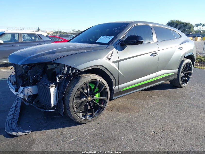 2020 Lamborghini Urus VIN ZPBUA1ZL6LLA08603 IAAI salvage auction — Front End, Rebuildable (Florida), sold $97,000 on 2026-03-02 (photo 2)