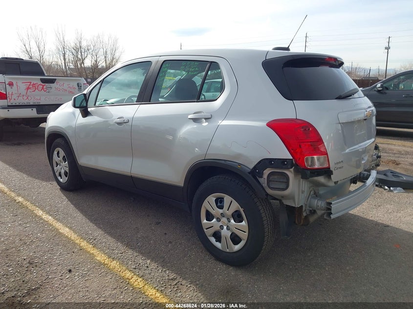 2017 Chevrolet Trax VIN KL7CJKSB4HB124693 IAAI salvage auction — REAR END, Salvage Title, sold $1,550 on 2026-07-14 (photo 3)