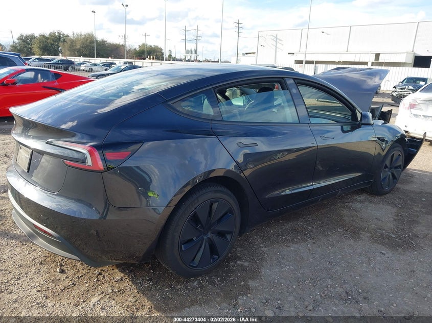2025 Tesla Model 3 VIN 5YJ3E1EA9SF953977 IAAI salvage auction — FRONT END, Original (Texas), sold $12,550 on 2026-07-16 (photo 4)