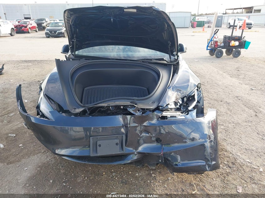 2025 Tesla Model 3 VIN 5YJ3E1EA9SF953977 IAAI salvage auction — FRONT END, Original (Texas), sold $12,550 on 2026-07-16 (photo 6)
