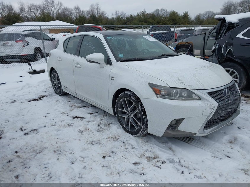 2016 Lexus Ct VIN JTHKD5BH7G2269073 IAAI salvage auction — LEFT FRONT, Salvage (Indiana), sold $3,050 on 2026-07-28 (photo 1)