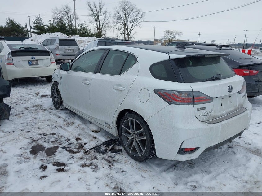 2016 Lexus Ct VIN JTHKD5BH7G2269073 IAAI salvage auction — LEFT FRONT, Salvage (Indiana), sold $3,050 on 2026-07-28 (photo 3)