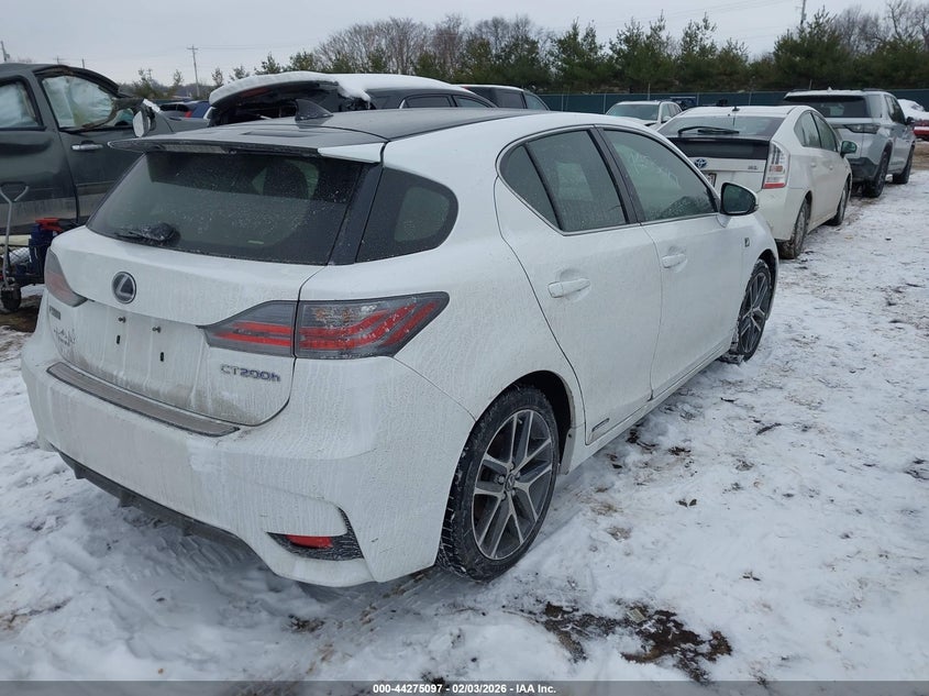 2016 Lexus Ct VIN JTHKD5BH7G2269073 IAAI salvage auction — LEFT FRONT, Salvage (Indiana), sold $3,050 on 2026-07-28 (photo 4)