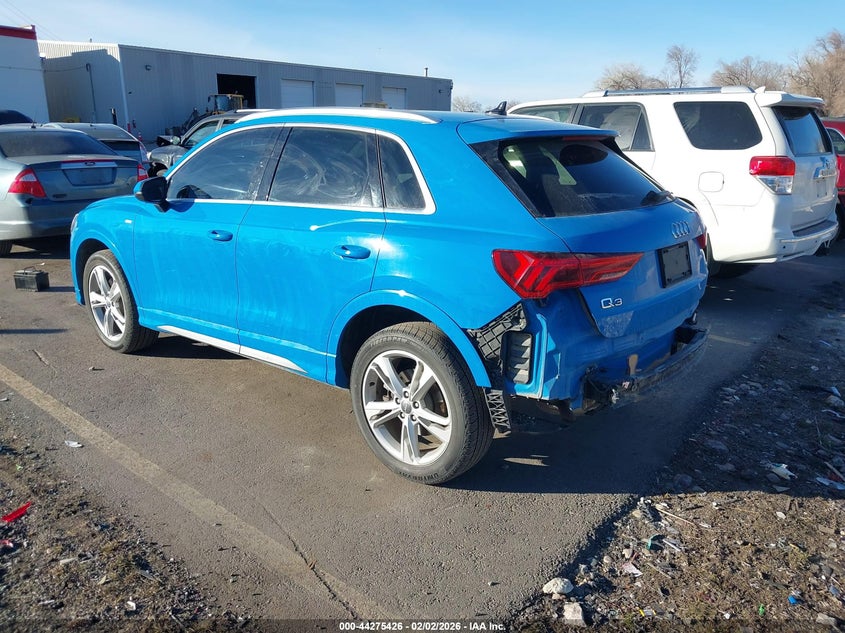 2020 Audi Q3 VIN WA1EECF31L1042163 IAAI salvage auction — RIGHT SIDE, Regular (Nevada), sold $8,550 on 2026-07-30 (photo 3)