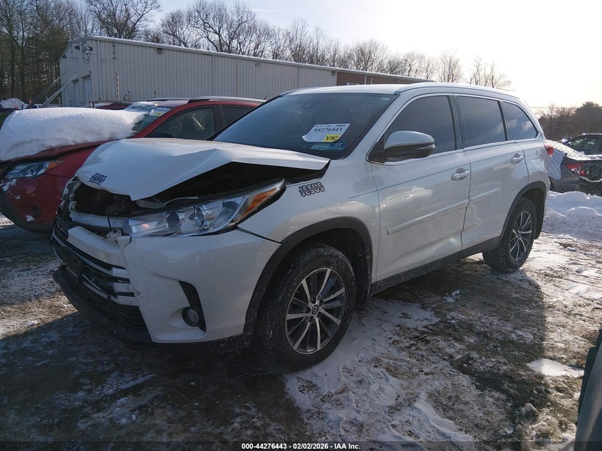 2019 Toyota Highlander VIN 5TDJZRFH9KS562748 IAAI salvage auction — FRONT END, Salvage (New Jersey), sold $11,550 on 2026-07-28 (photo 2)