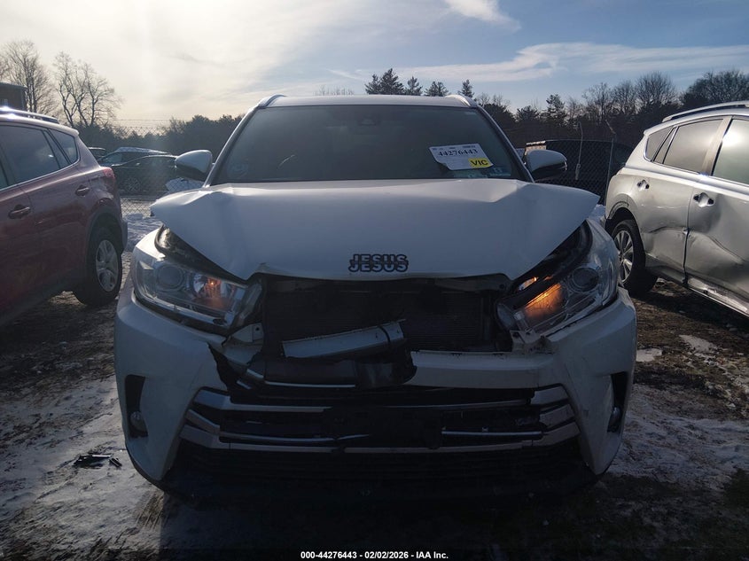 2019 Toyota Highlander VIN 5TDJZRFH9KS562748 IAAI salvage auction — FRONT END, Salvage (New Jersey), sold $11,550 on 2026-07-28 (photo 6)