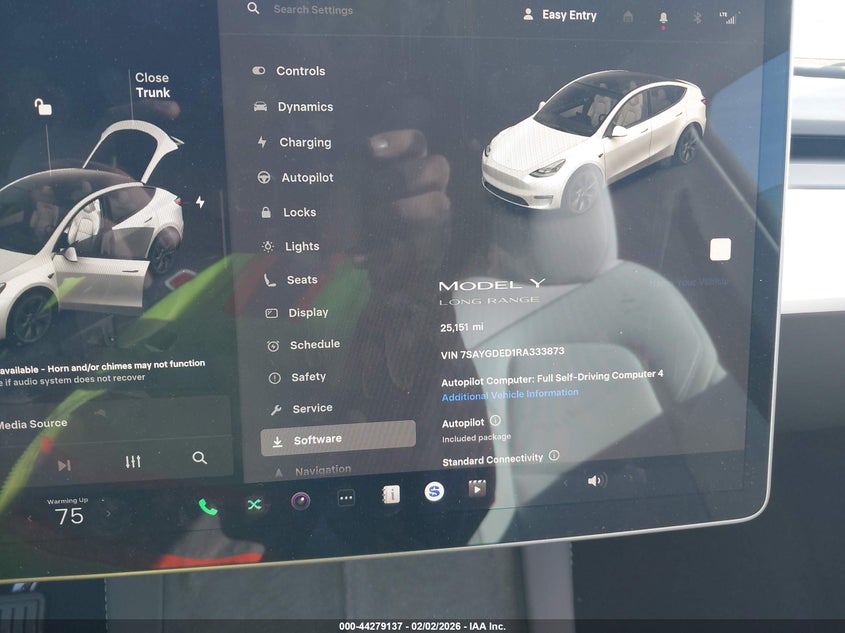 2024 Tesla Model y VIN 7SAYGDED1RA333873 IAAI salvage auction — FRONT END, Salvage Title, sold $10,200 on 2026-07-22 (photo 7)