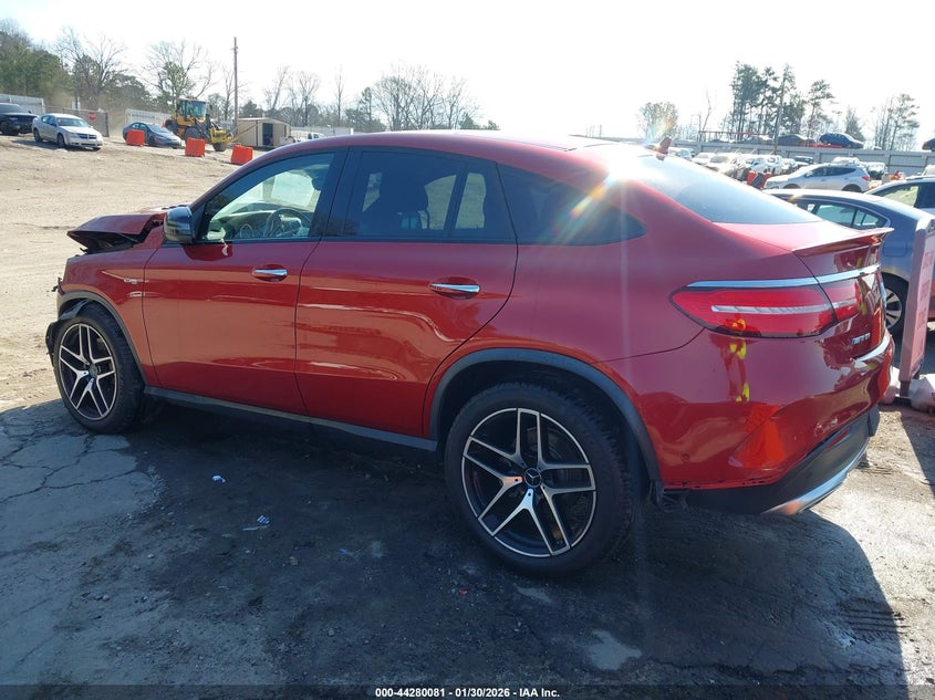 2017 Mercedes-benz Amg gle coupe VIN 4JGED6EB8HA061475 IAAI salvage auction — FRONT END, Salvage (Georgia), sold $11,000 on 2026-07-26 (photo 3)