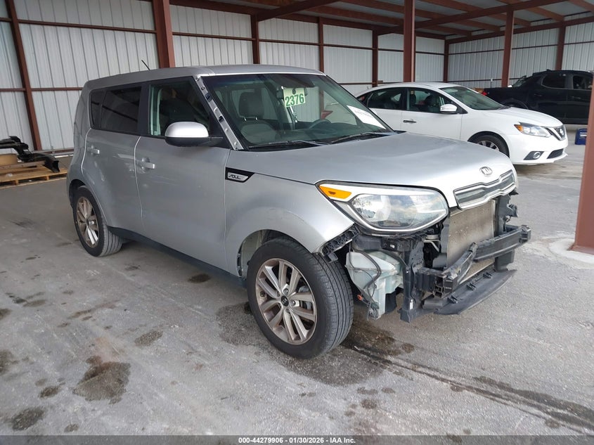 2019 Kia Soul VIN KNDJP3A5XK7634017 IAAI salvage auction — FRONT END, Rebuildable (Florida), sold $1,400 on 2026-08-03 (photo 1)