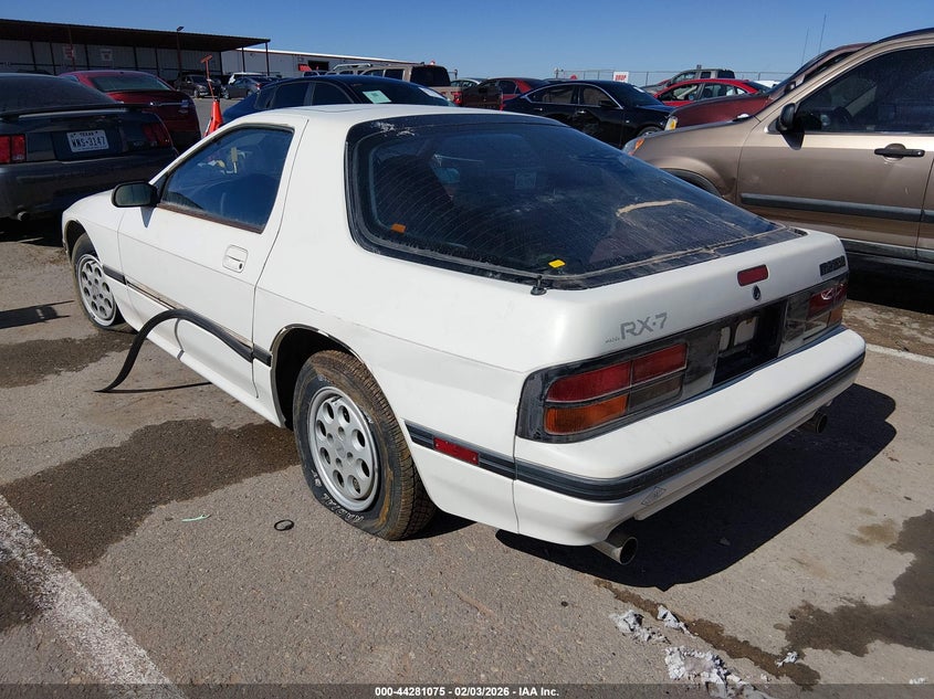 1986 Mazda Rx-7 VIN JM1FC3317G0147403 IAAI salvage auction — LEFT REAR, Clear (New Mexico), sold $75 on 2026-07-29 (photo 3)