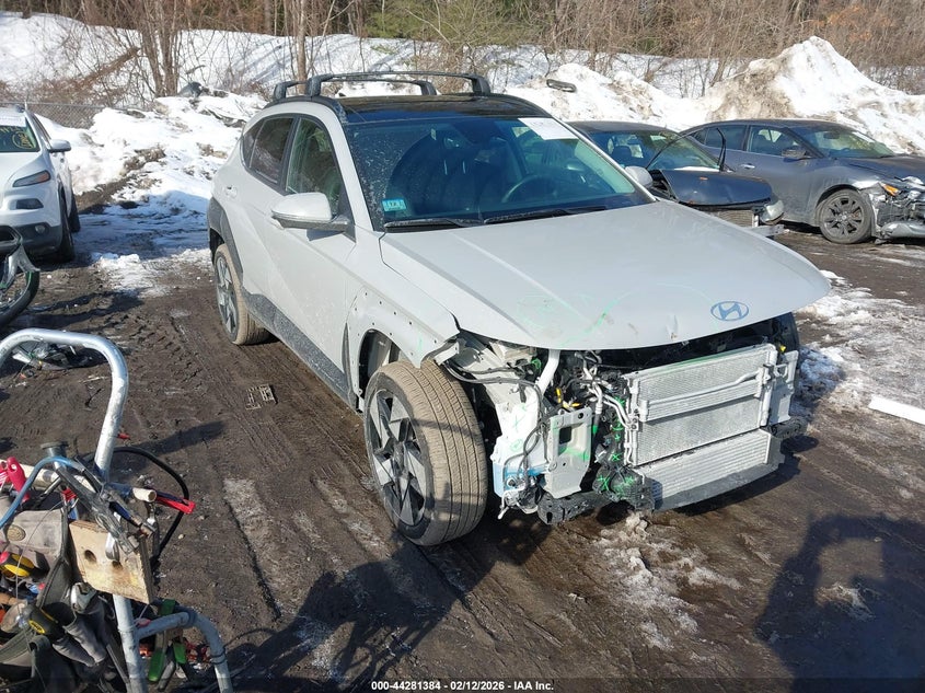 2026 Hyundai Kona VIN KM8HECA33TU345482 IAAI salvage auction — UNKNOWN, Salvage (Massachusetts), sold $7,200 on 2026-07-30 (photo 1)