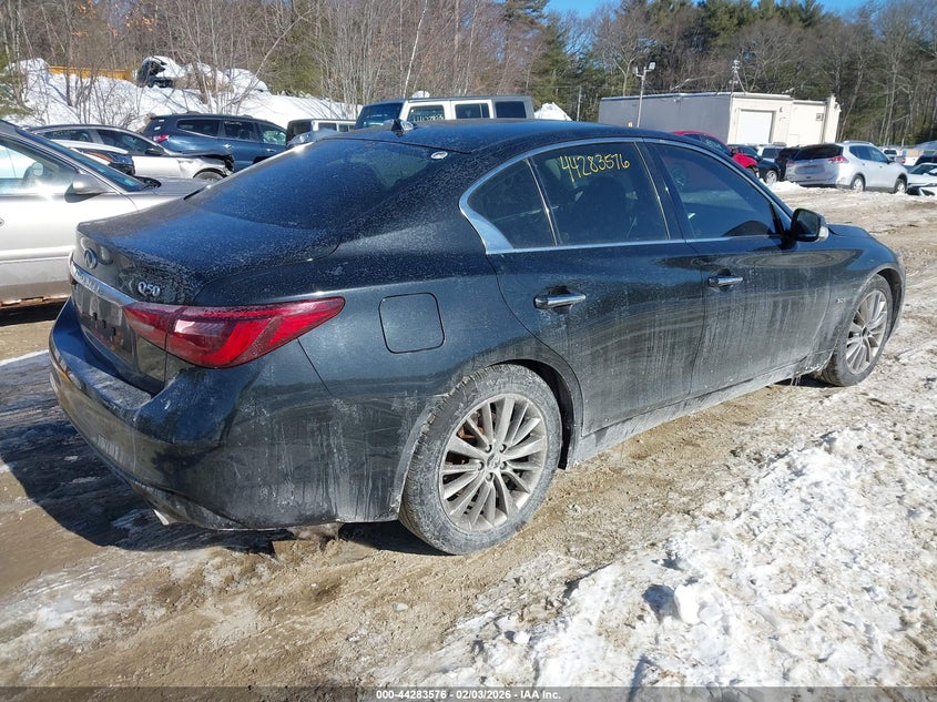 2020 Infiniti Q50 VIN JN1EV7AR2LM250059 IAAI salvage auction — LEFT FRONT, Salvage Title, sold $1,650 on 2026-07-21 (photo 4)