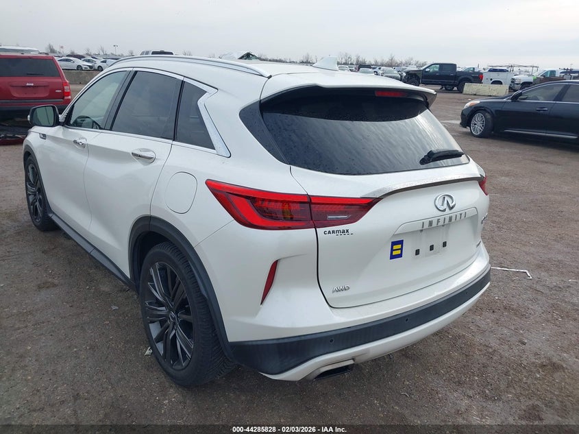 2020 Infiniti Qx50 VIN 3PCAJ5M39LF106603 IAAI salvage auction — FRONT END, Original (Texas), sold $5,800 on 2026-07-30 (photo 3)