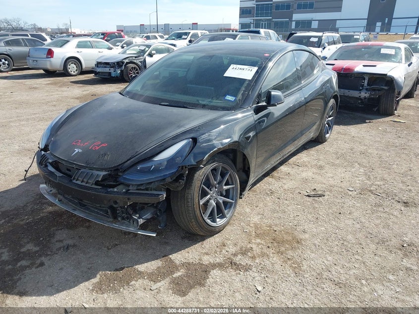2022 Tesla Model 3 VIN 5YJ3E1EA3NF196191 IAAI salvage auction — FRONT END, Salvage Title, sold $50 on 2026-07-21 (photo 2)