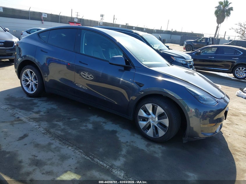 2023 Tesla Model y VIN 7SAYGDEE3PF866008 IAAI salvage auction — LEFT FRONT, Salvage (California), sold $11,300 on 2026-07-22 (photo 1)
