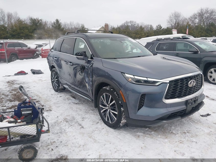 2024 Infiniti Qx60 VIN 5N1DL1HU2RC348668 IAAI salvage auction — REAR END, Salvage (Illinois), sold $10,800 on 2026-08-23 (photo 1)
