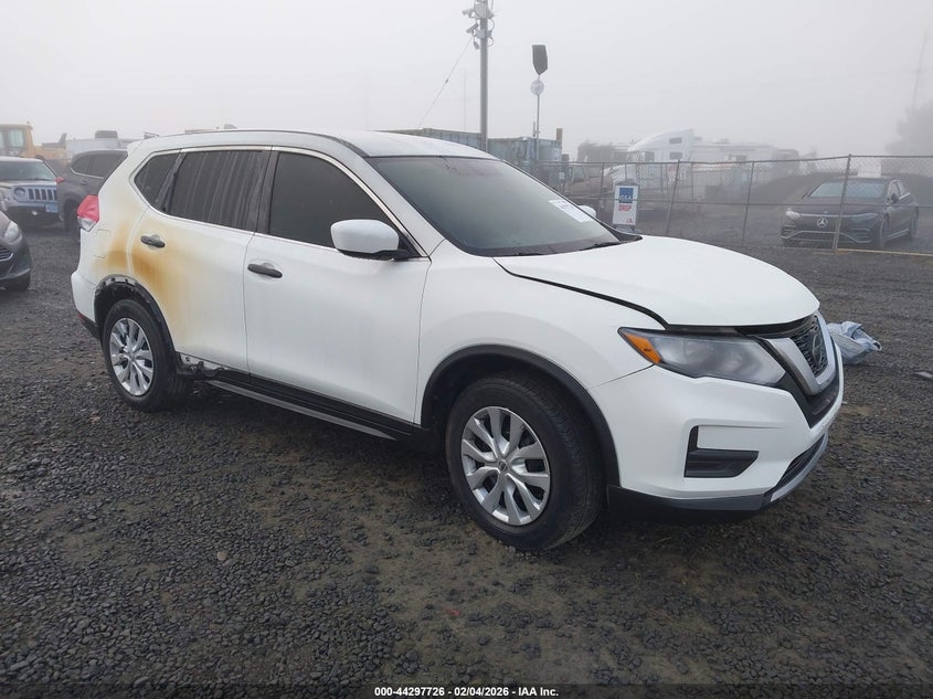 2018 Nissan Rogue VIN KNMAT2MV2JP553447 IAAI salvage auction — EXTERIOR BURN, Salvage Title, sold $3,150 on 2026-07-13 (photo 1)