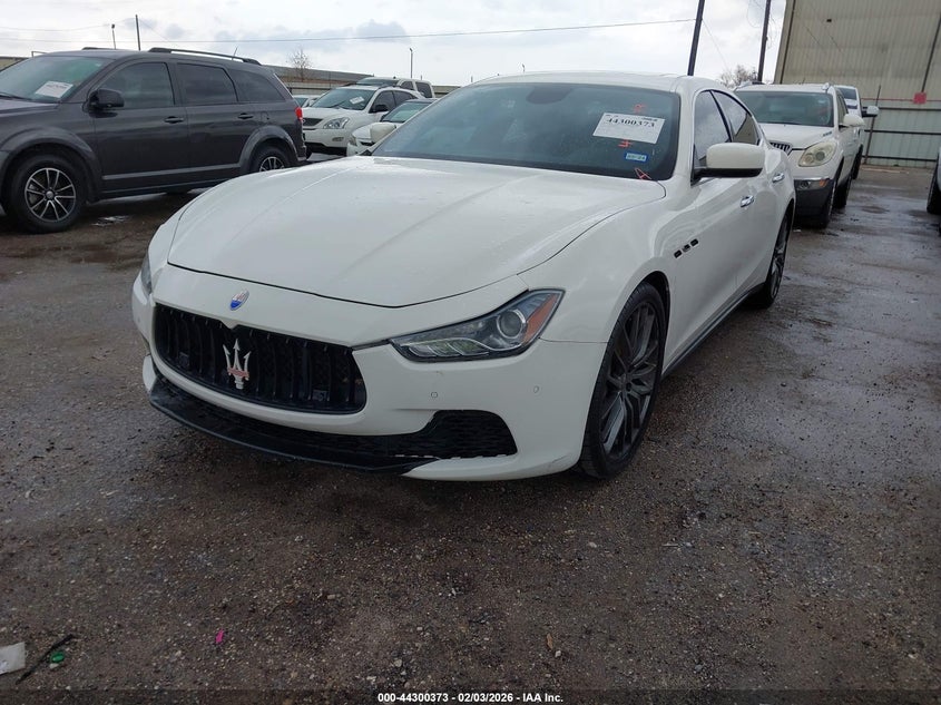 2014 Maserati Ghibli VIN ZAM57XSA4E1090279 IAAI salvage auction — FRONT & REAR, Salvage Title, sold $3,800 on 2026-07-22 (photo 2)