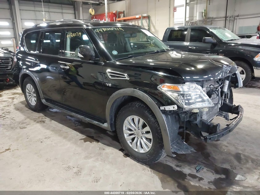 2018 Nissan Armada VIN JN8AY2NC9JX501333 IAAI salvage auction — FRONT END, Salvage Title, sold $75 on 2026-07-24 (photo 1)