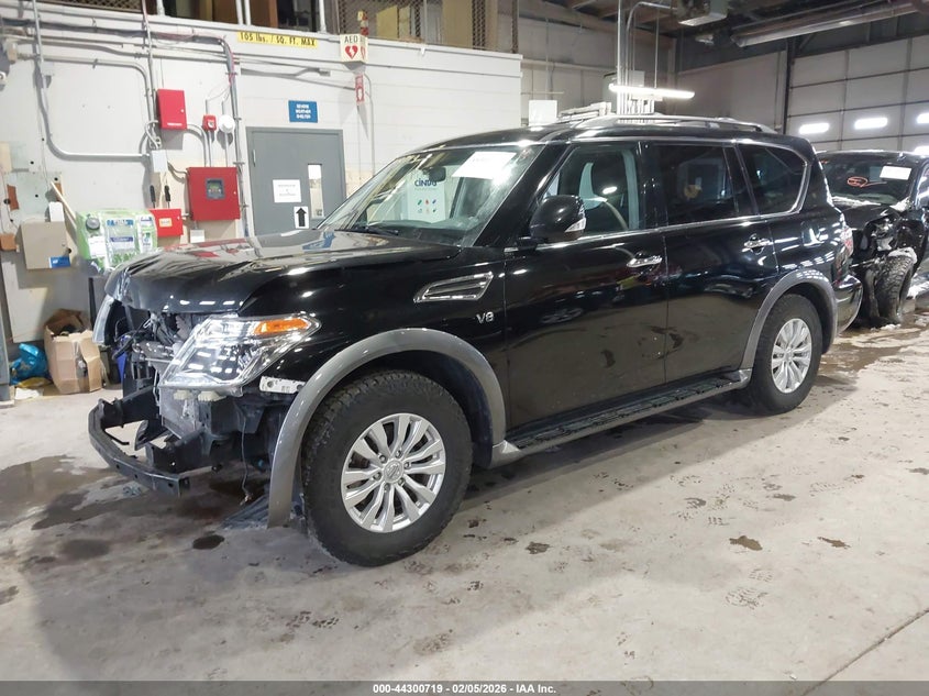 2018 Nissan Armada VIN JN8AY2NC9JX501333 IAAI salvage auction — FRONT END, Salvage Title, sold $75 on 2026-07-24 (photo 2)