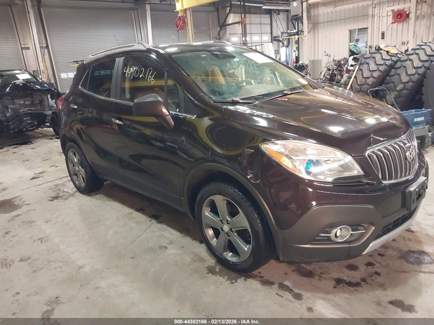2013 Buick Encore VIN KL4CJHSBXDB189316 IAAI salvage auction — FRONT END, Clear (Indiana), sold $1,150 on 2026-07-10 (photo 1)