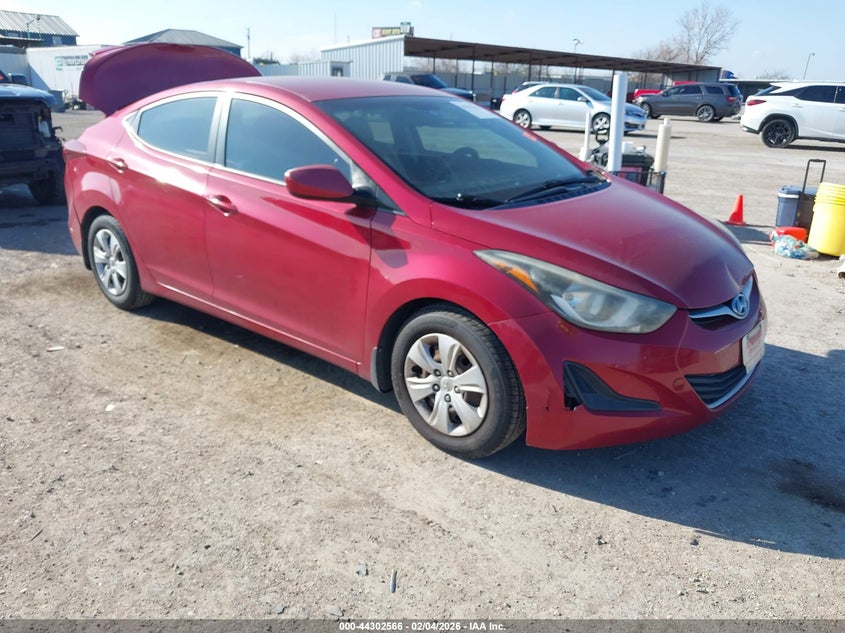2016 Hyundai Elantra VIN KMHDH4AE6GU546313 IAAI salvage auction — REAR END, Salvage Title, sold $1,600 on 2026-07-15 (photo 1)